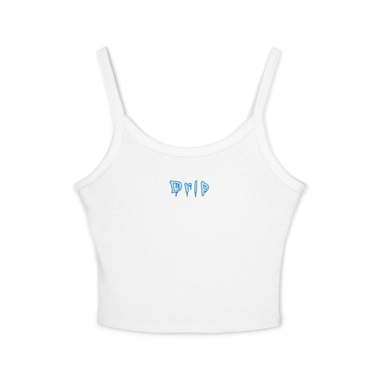 Drip - Women's Spaghetti Strap Tank Top with Cute Graphic, Summer Sleeveless Top, Casual Wear, Beach Outfit, Gift for Friends