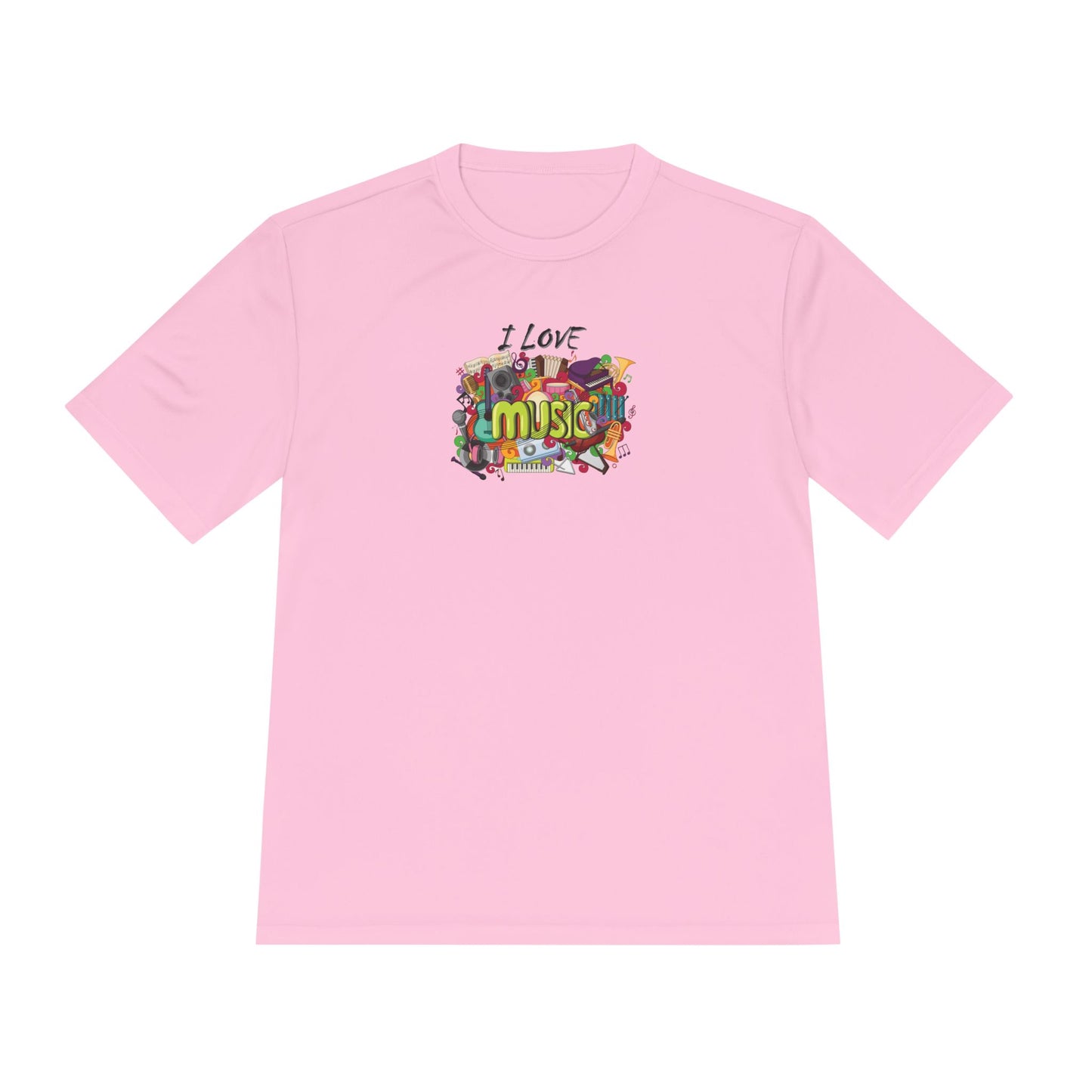 I Love Music- Unisex Moisture Wicking Tee