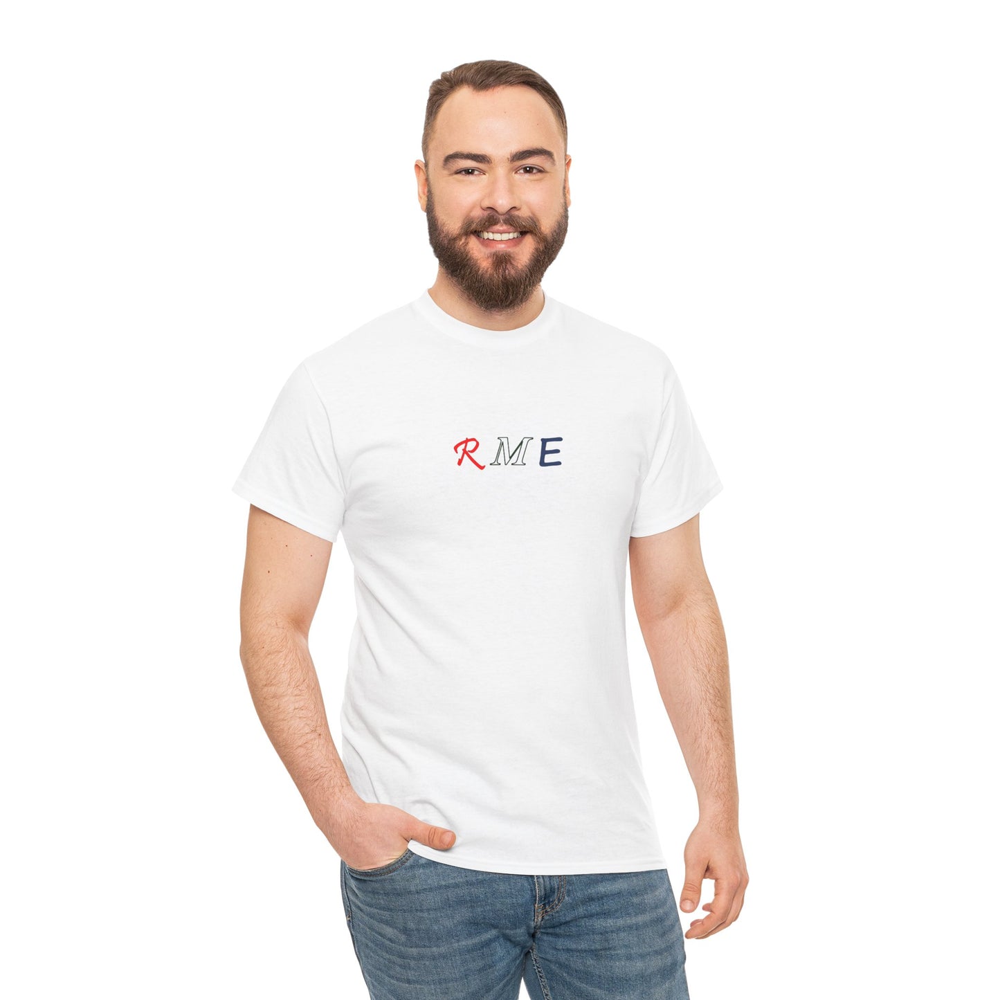REM - Red white blue Grn 02 - Unisex Heavy Cotton Tee