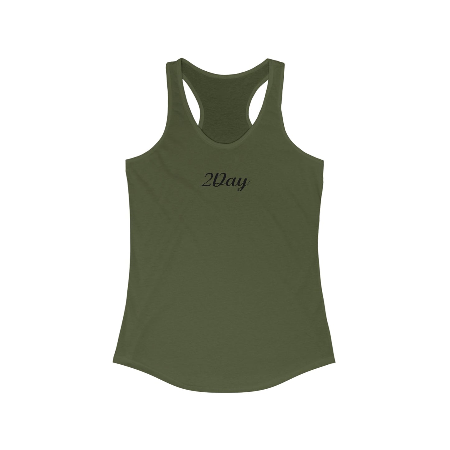 2Day Black Ink - Stylish Racerback Tank for Active Women | Workout Top, Casual Wear, Fitness Apparel, Summer Essential, Gym Shirt