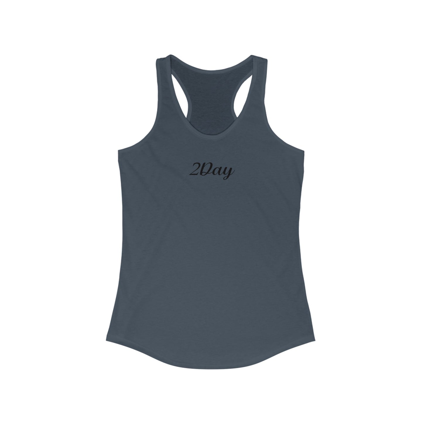 2Day Black Ink - Stylish Racerback Tank for Active Women | Workout Top, Casual Wear, Fitness Apparel, Summer Essential, Gym Shirt