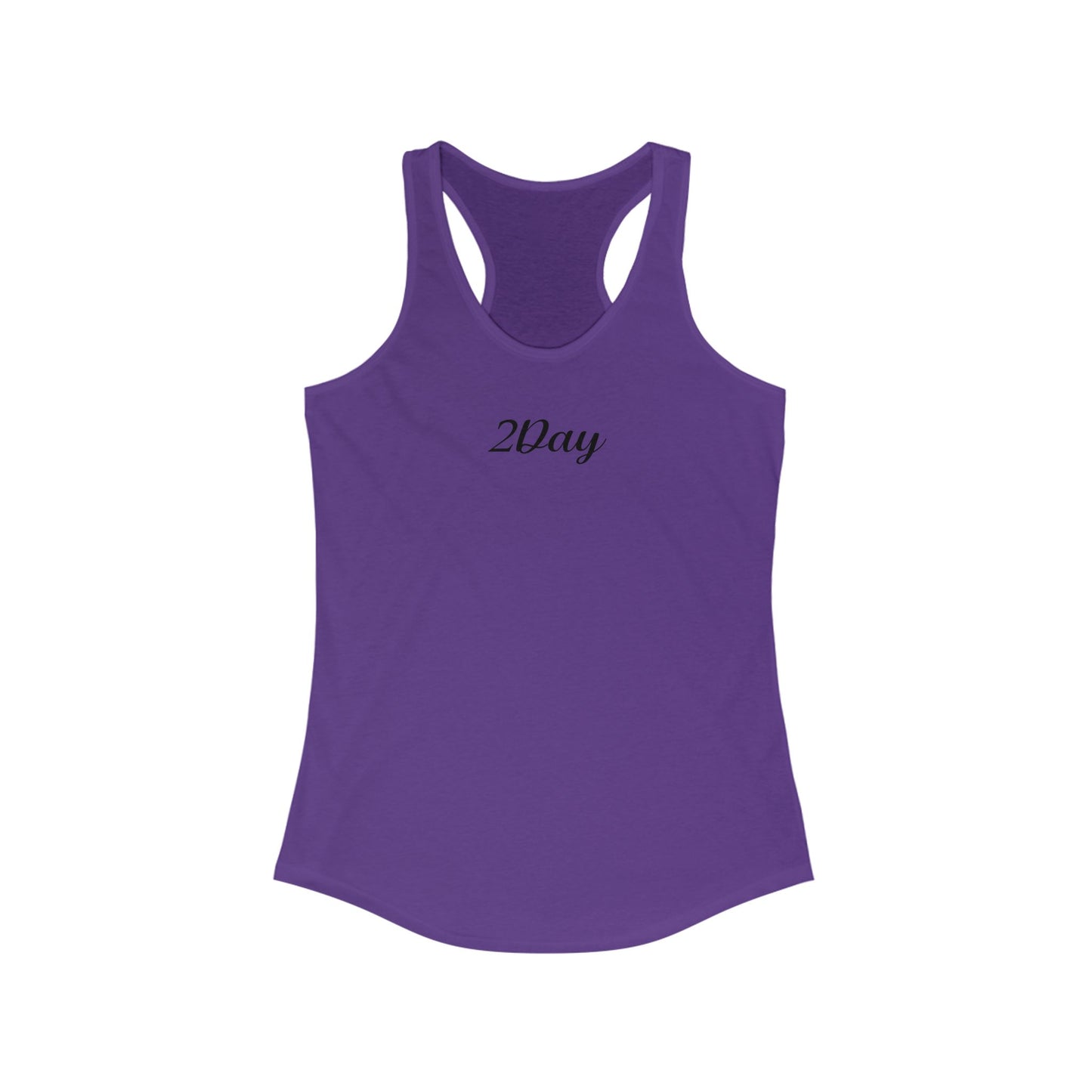 2Day Black Ink - Stylish Racerback Tank for Active Women | Workout Top, Casual Wear, Fitness Apparel, Summer Essential, Gym Shirt