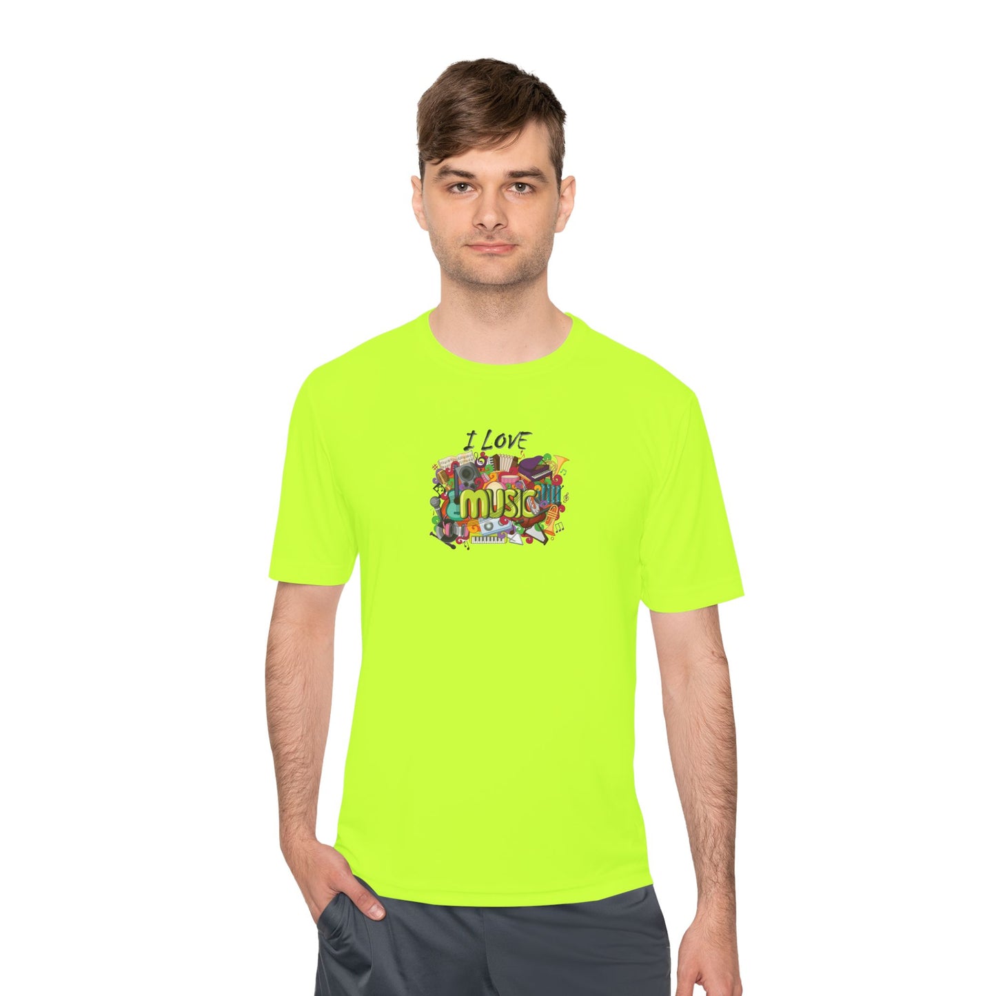 I Love Music - Unisex Moisture Wicking Tee