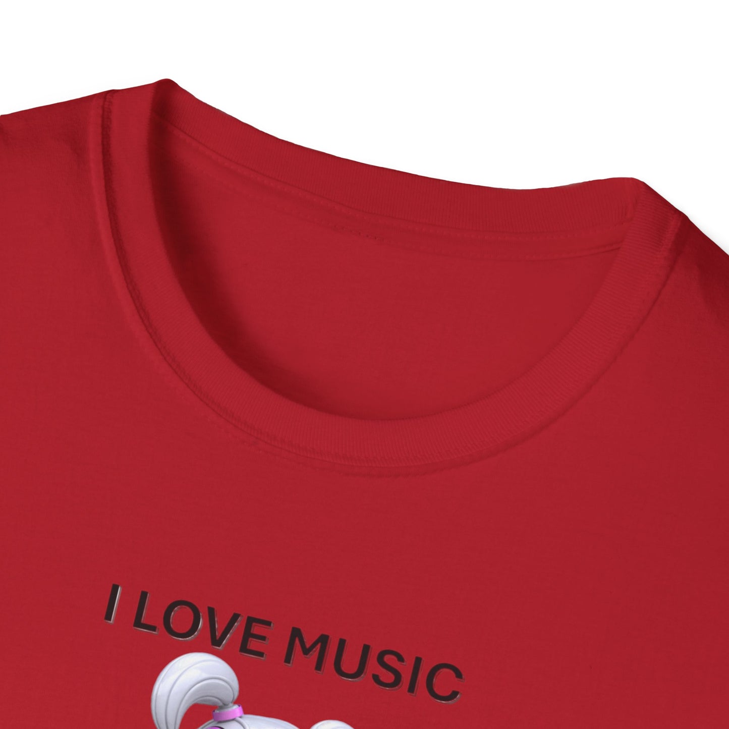 I Love Music Robot Woman - Unisex Soft style T-Shirt