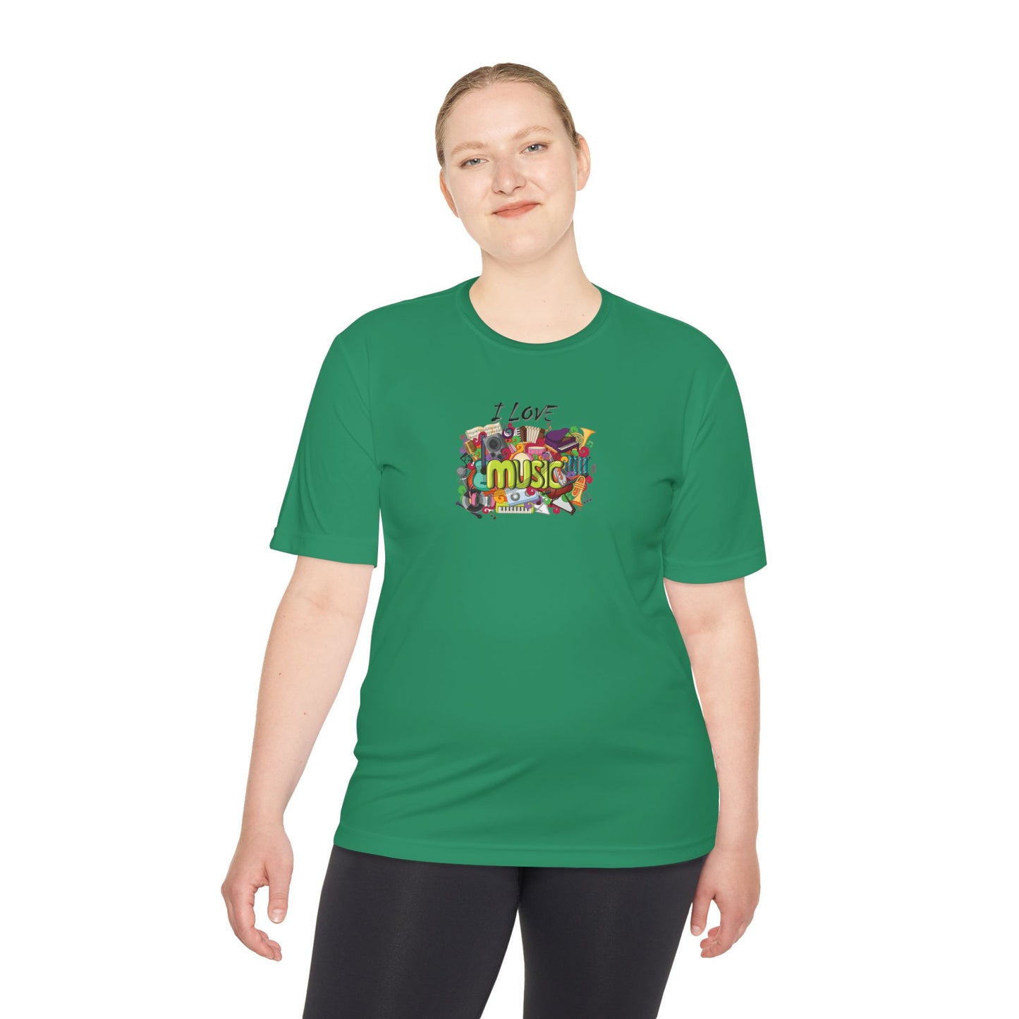 I Love Music - Unisex Moisture Wicking Tee