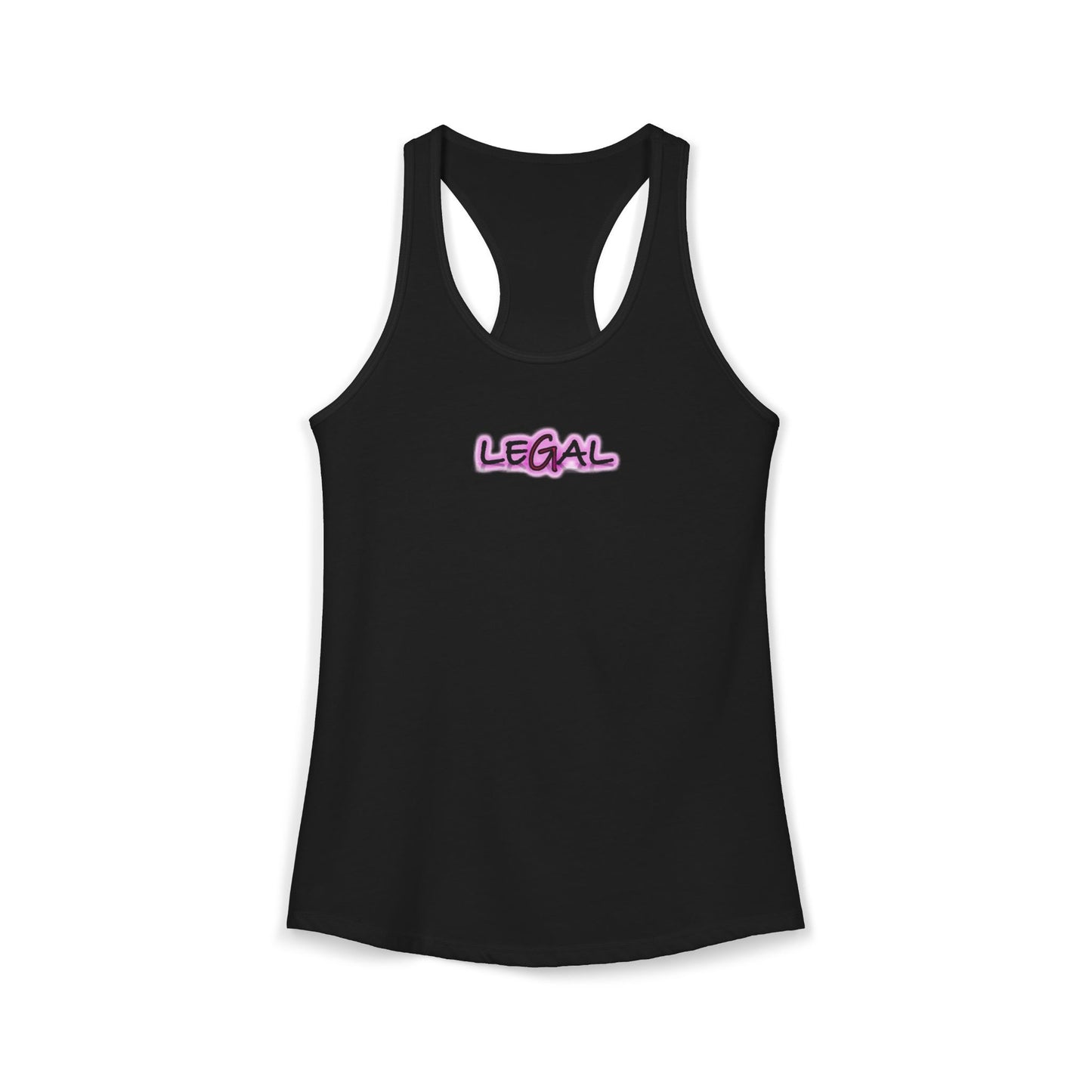 Legal Pink Glow Womans Racerback Tank Top, Gift Idea, Women's Sleeveless Shirt, Law Student Graduation Present, Attorney Tank, Law School