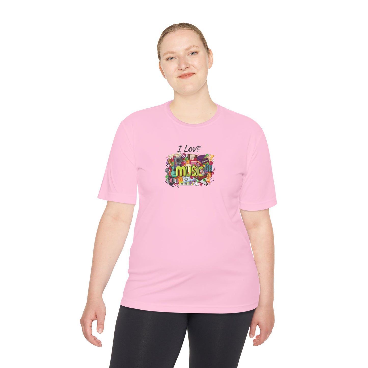 I Love Music - Unisex Moisture Wicking Tee