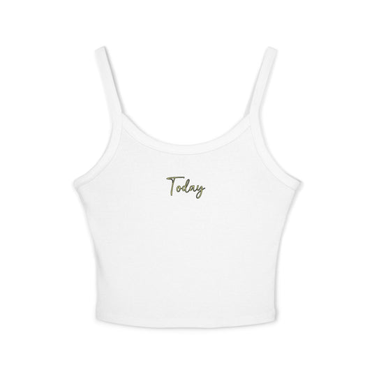 Today Women's Spaghetti Strap Tank Top, Casual Summer Top, Vacation Essential, Gym Wear, Layering Piece, Gift for Her