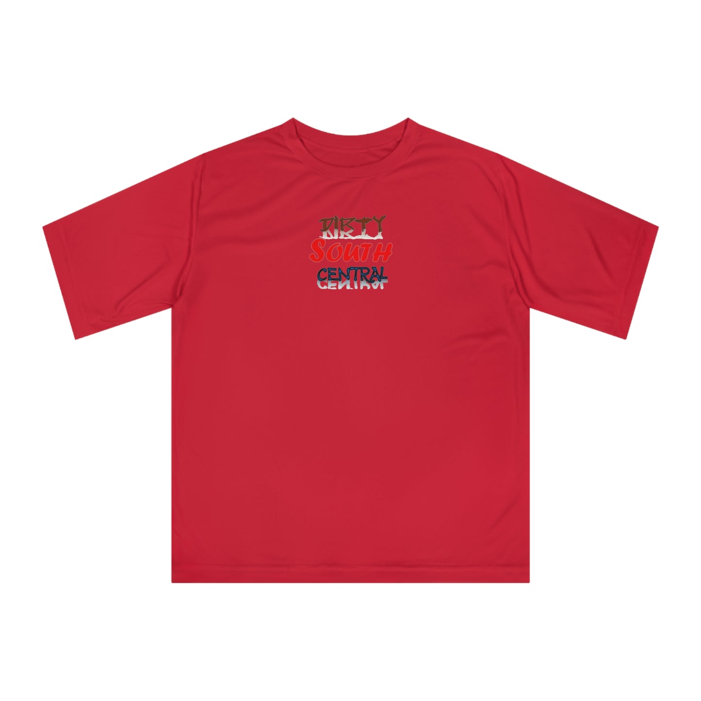Dirty South Central Red Unisex Performance T-shirt | Casual Activewear Tee for Workout, Travel, Sports, Summer Style, Gift