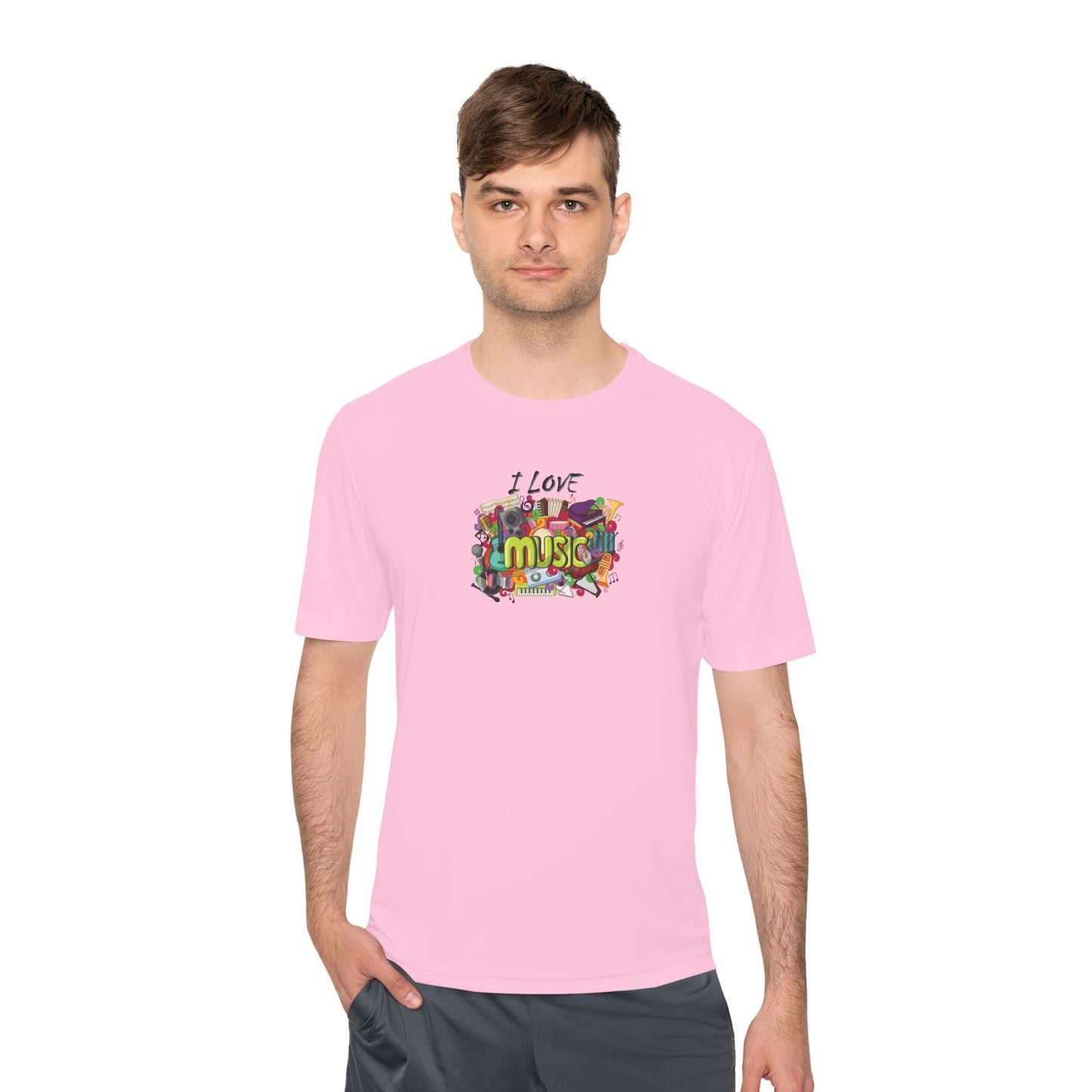 I Love Music - Unisex Moisture Wicking Tee