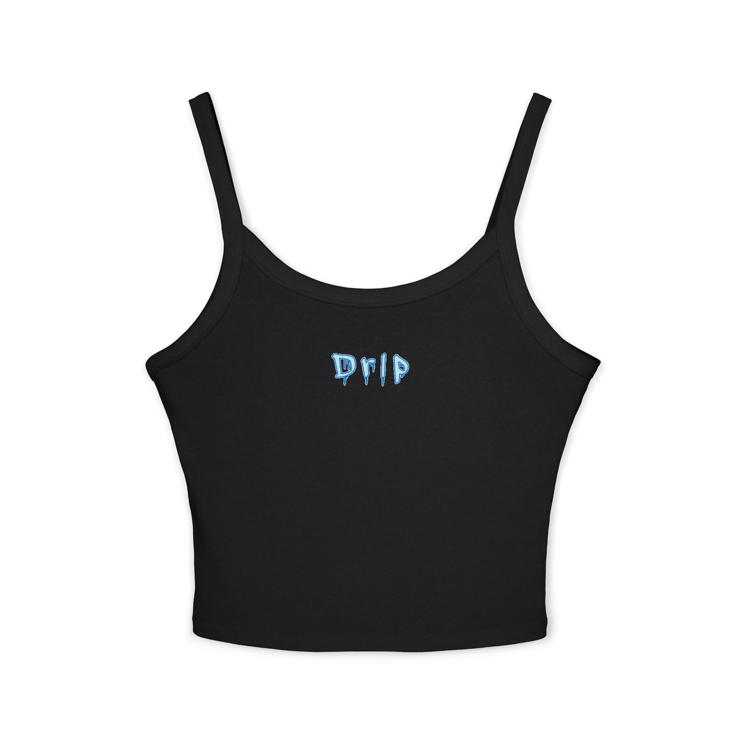 Drip - Women's Spaghetti Strap Tank Top with Cute Graphic, Summer Sleeveless Top, Casual Wear, Beach Outfit, Gift for Friends