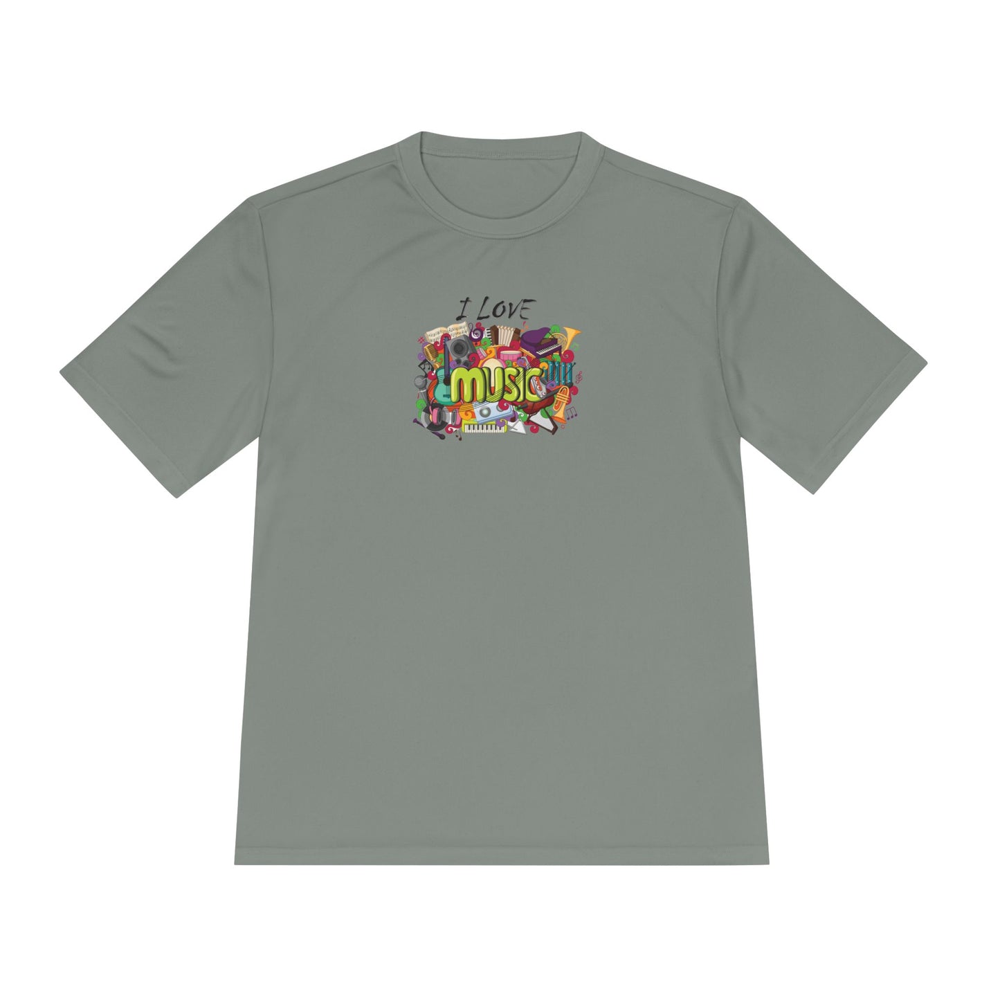 I Love Music - Unisex Moisture Wicking Tee