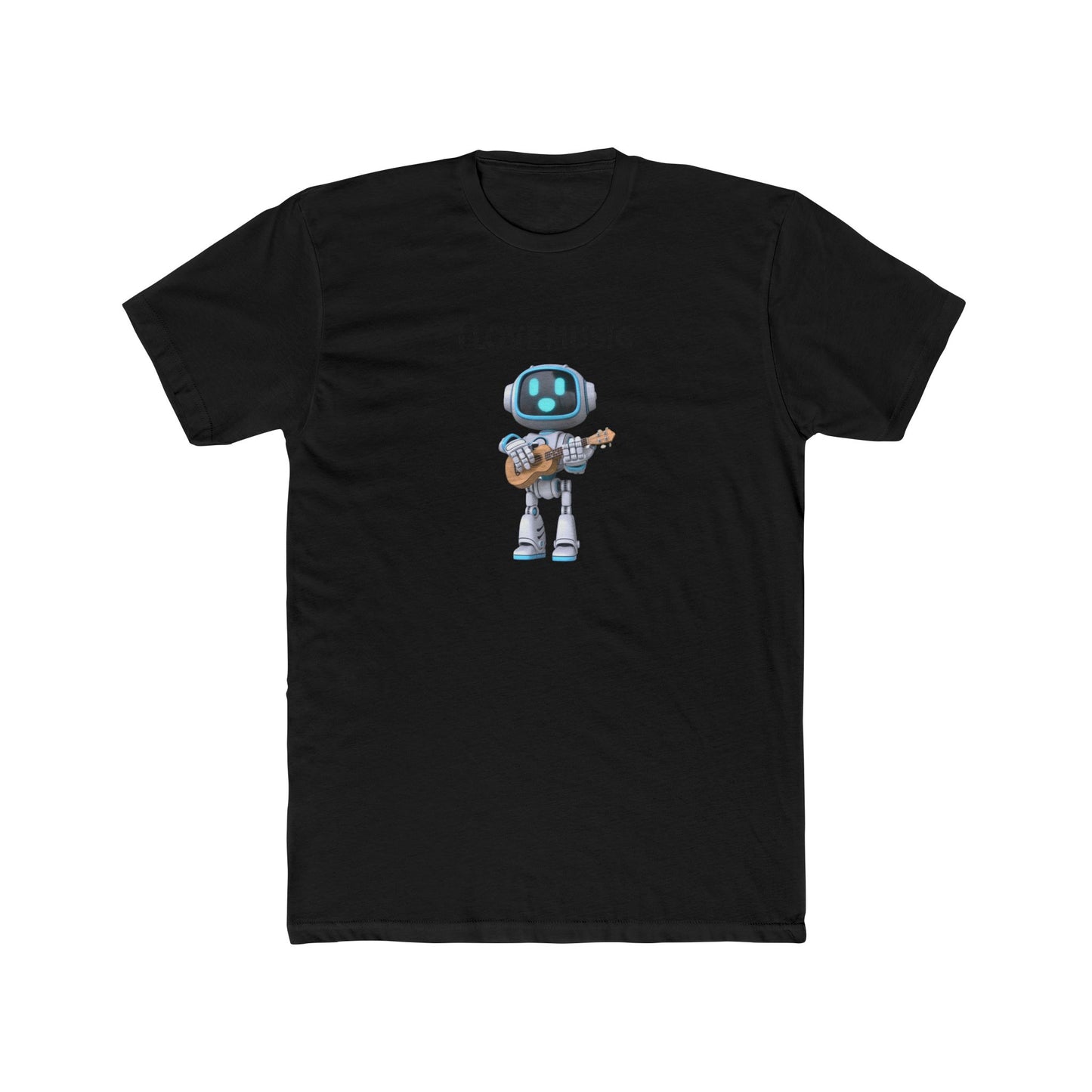 I Love Music Robot Man - Unisex Cotton Crew Tee