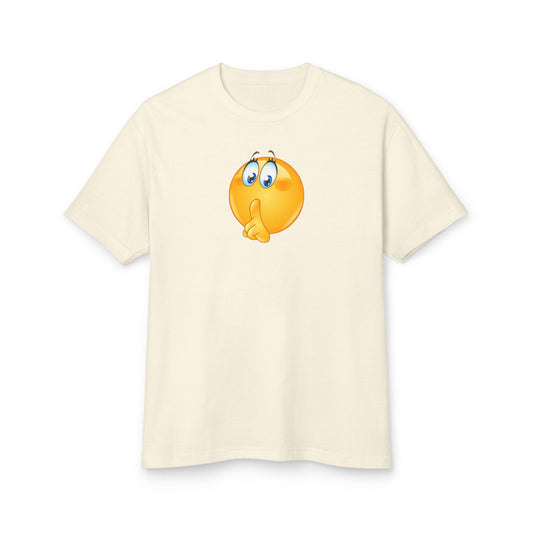 Shhh! Emoji - Unisex Garment-Dyed Heavyweight Cotton Tee
