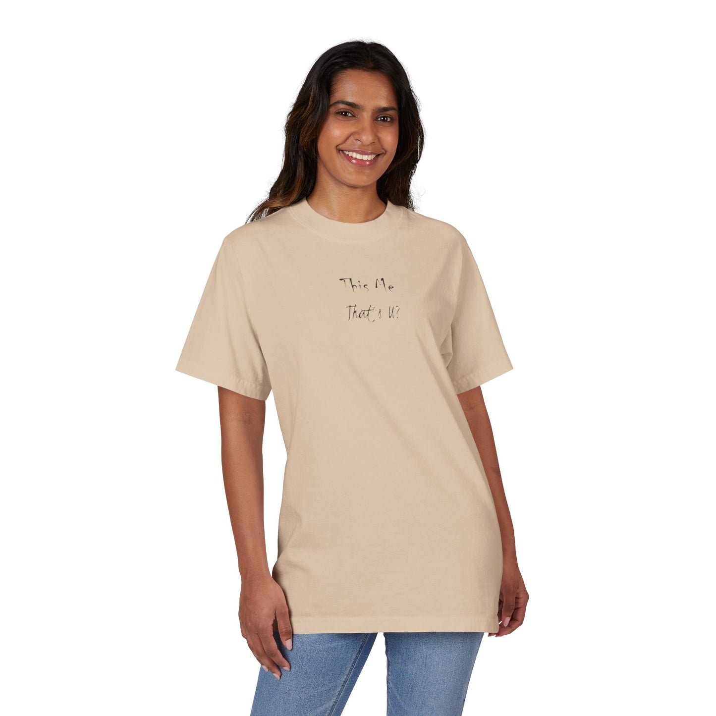 This Me That's U? Black Ink - Unisex T-Shirt Design, Gift for Him or Her, Drop-Shoulder Top, Casual Shirt