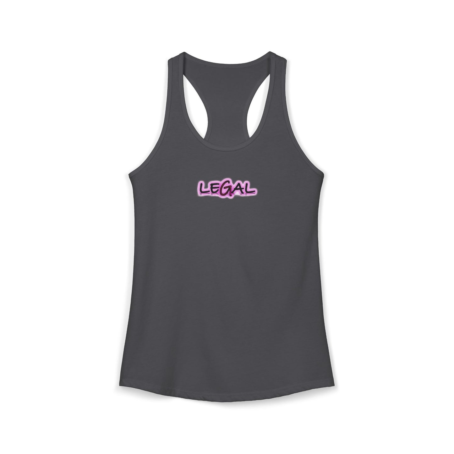 Legal Pink Glow Womans Racerback Tank Top, Gift Idea, Women's Sleeveless Shirt, Law Student Graduation Present, Attorney Tank, Law School