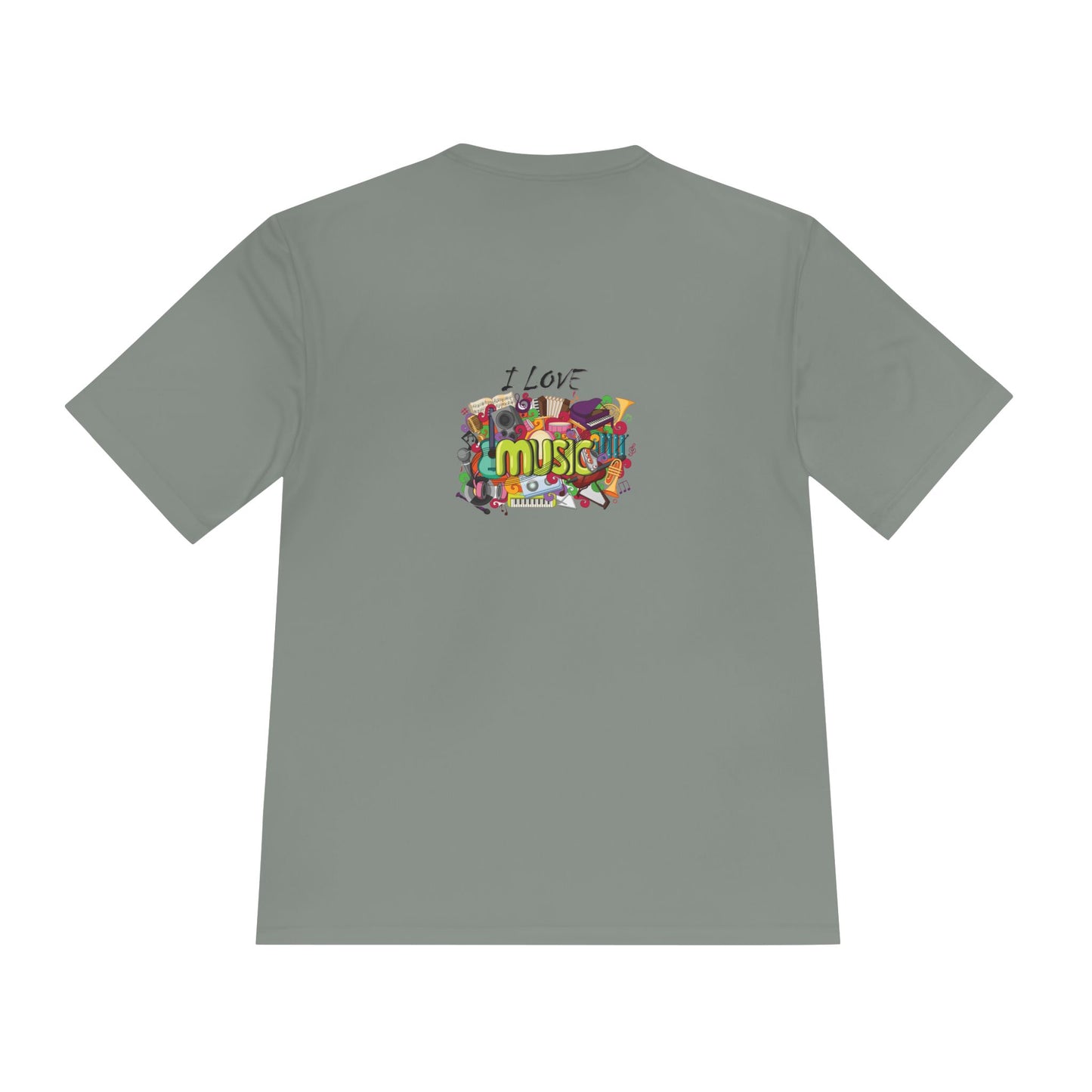 I Love Music- Unisex Moisture Wicking Tee