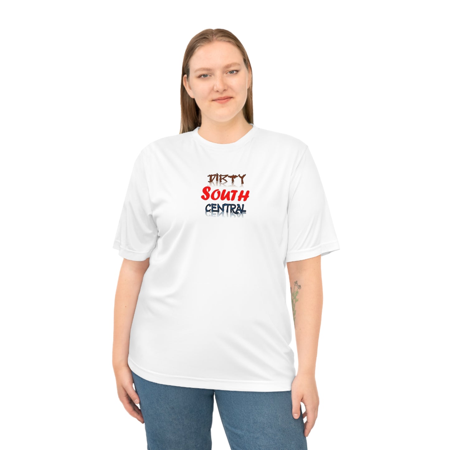 Dirty South Central Red Unisex Performance T-shirt | Casual Activewear Tee for Workout, Travel, Sports, Summer Style, Gift