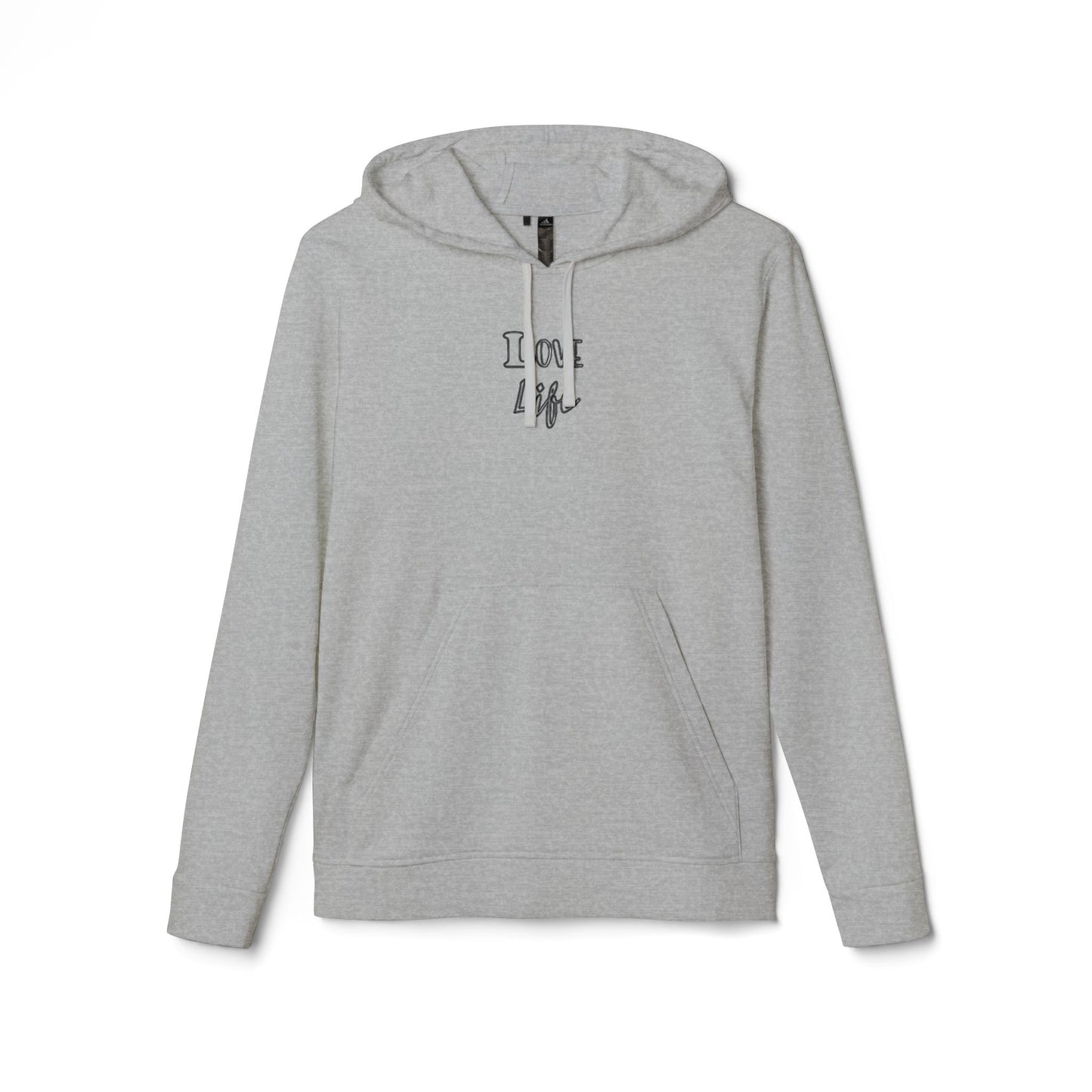 Love Life Plain Adidas Fleece Unisex Sweatshirt Hoodie, Warm Winter Outerwear, Comfy Pullover Jumper, Cozy Sweater Gift