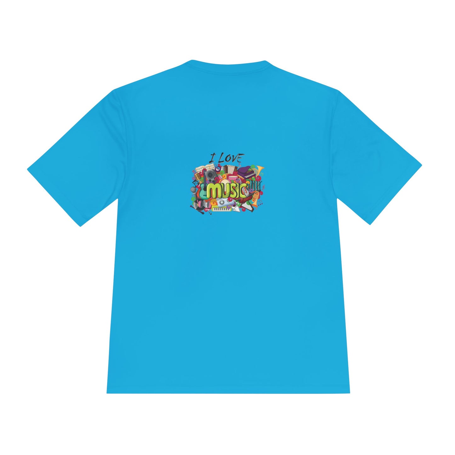 I Love Music- Unisex Moisture Wicking Tee