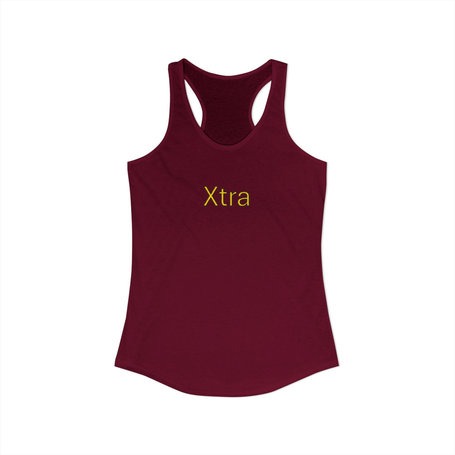 Xtra Woman's Racerback Tank, Ideal Women's Tank Top, Feminine Sleeveless Shirt, Stylish Lady's Summer Top, Unique Female Workout Tank