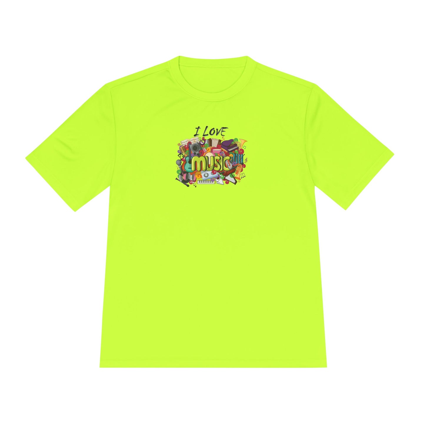I Love Music - Unisex Moisture Wicking Tee